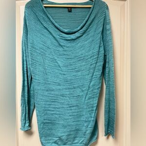 Tommy Bahama cowl neck cotton blend sweater.